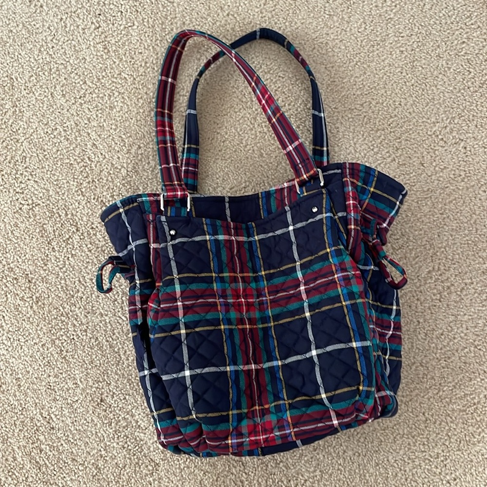 Vera Bradley Bag Navy Tartan Plaid